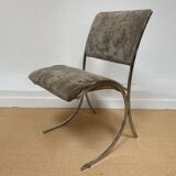 Set of 5 chrome chairs by Boris Tabacoff for Maison Christophe, circa 1900