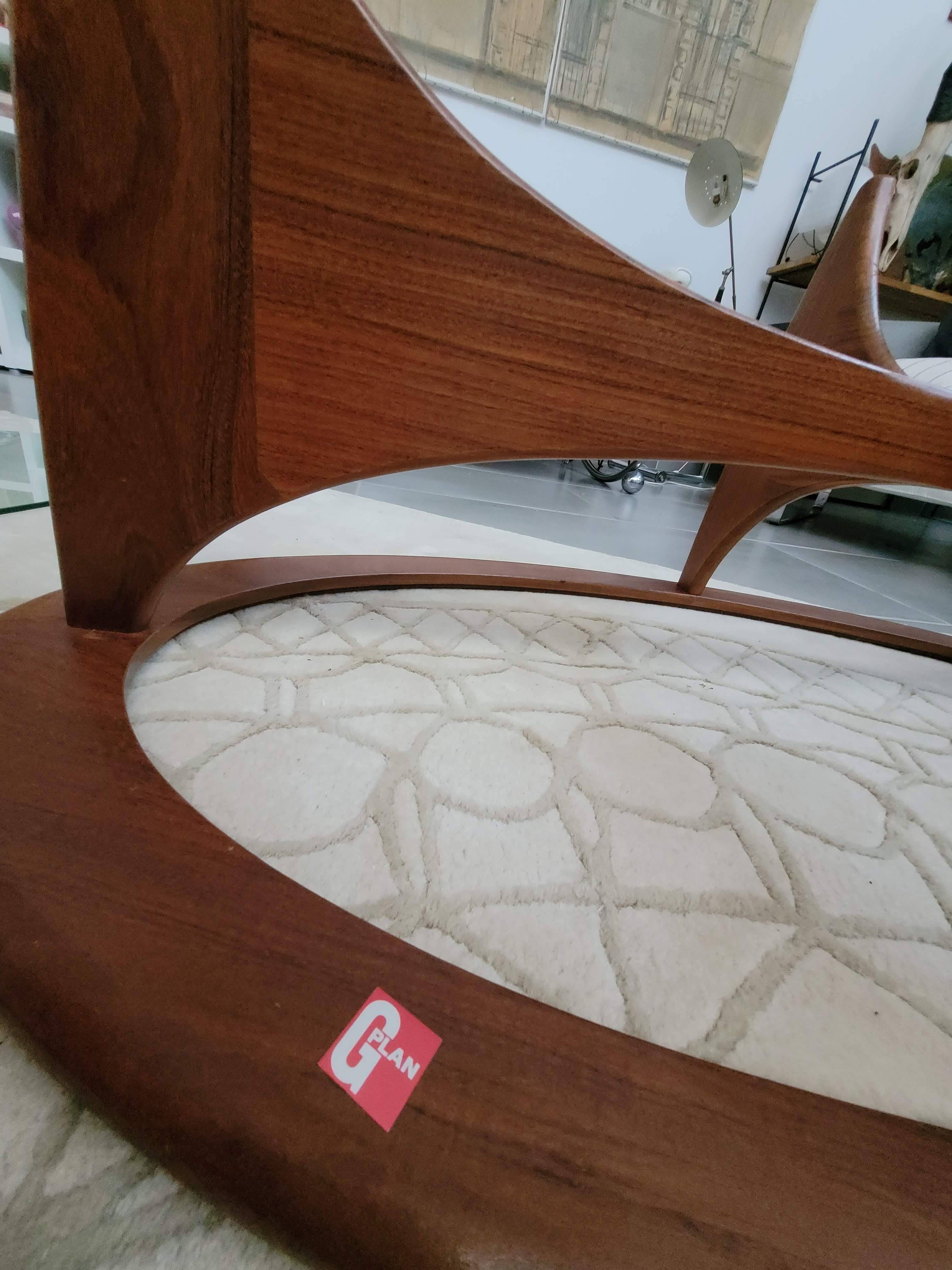 Oval coffee table by G-Plan in solid teak