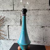 Patinated wooden sculptural lamp – unique piece