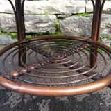 Bamboo and rattan round coffee table