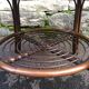 Bamboo and rattan round coffee table
