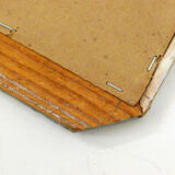 Large silver Art Deco mirror 53x40cm