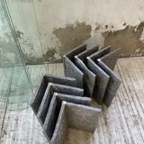 Roche Bobois stone and glass sculpture shelf 1970s