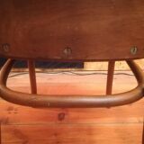 Thonet armchair in curved wood and stylized patterns