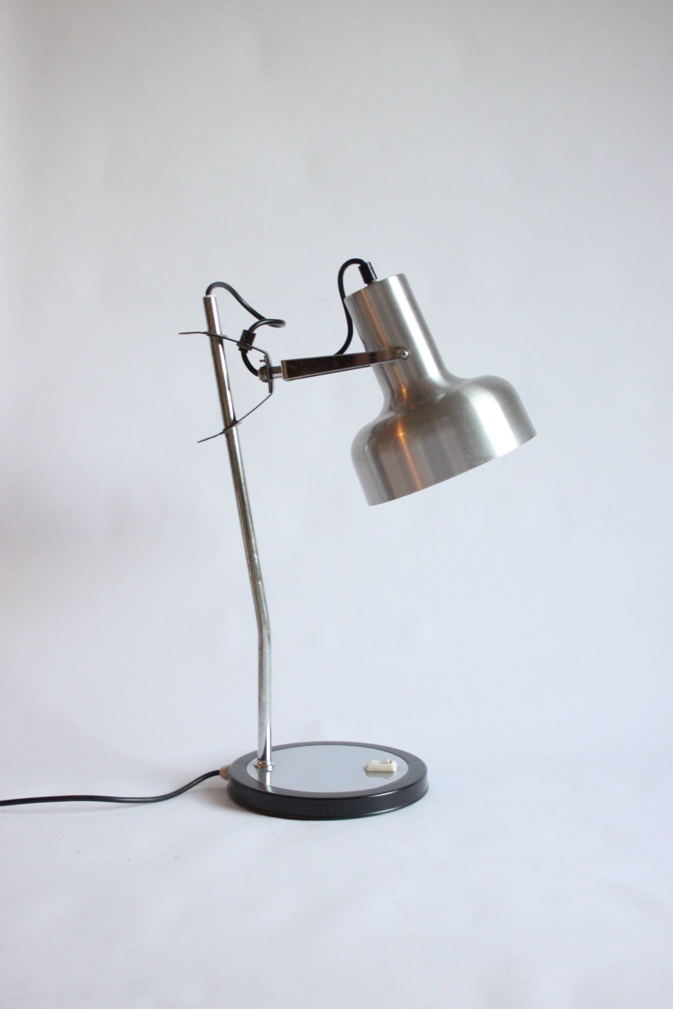 Mid century modern adjustable metal desk lamp, 1960s