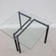 Table d’appoint de catellan italia en métal et verre, 1980