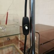 Lampadaire orbiter à balancier et contrepoids acier chromé sonnemans