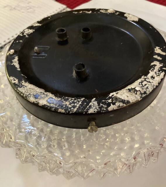 60s glass wall light
