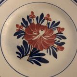 7 old Gien opaque porcelain dessert plates