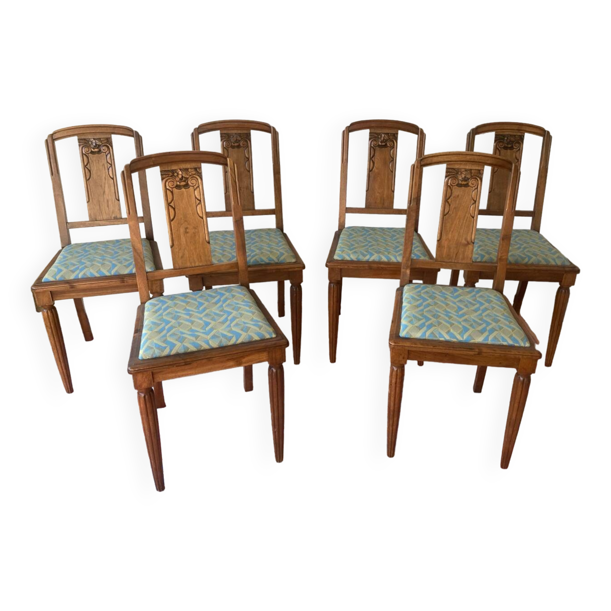 6 chaises Art Déco