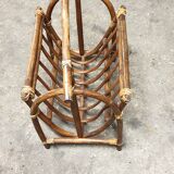 Rattan magazine holder