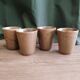 Four stoneware glasses "Digoin"