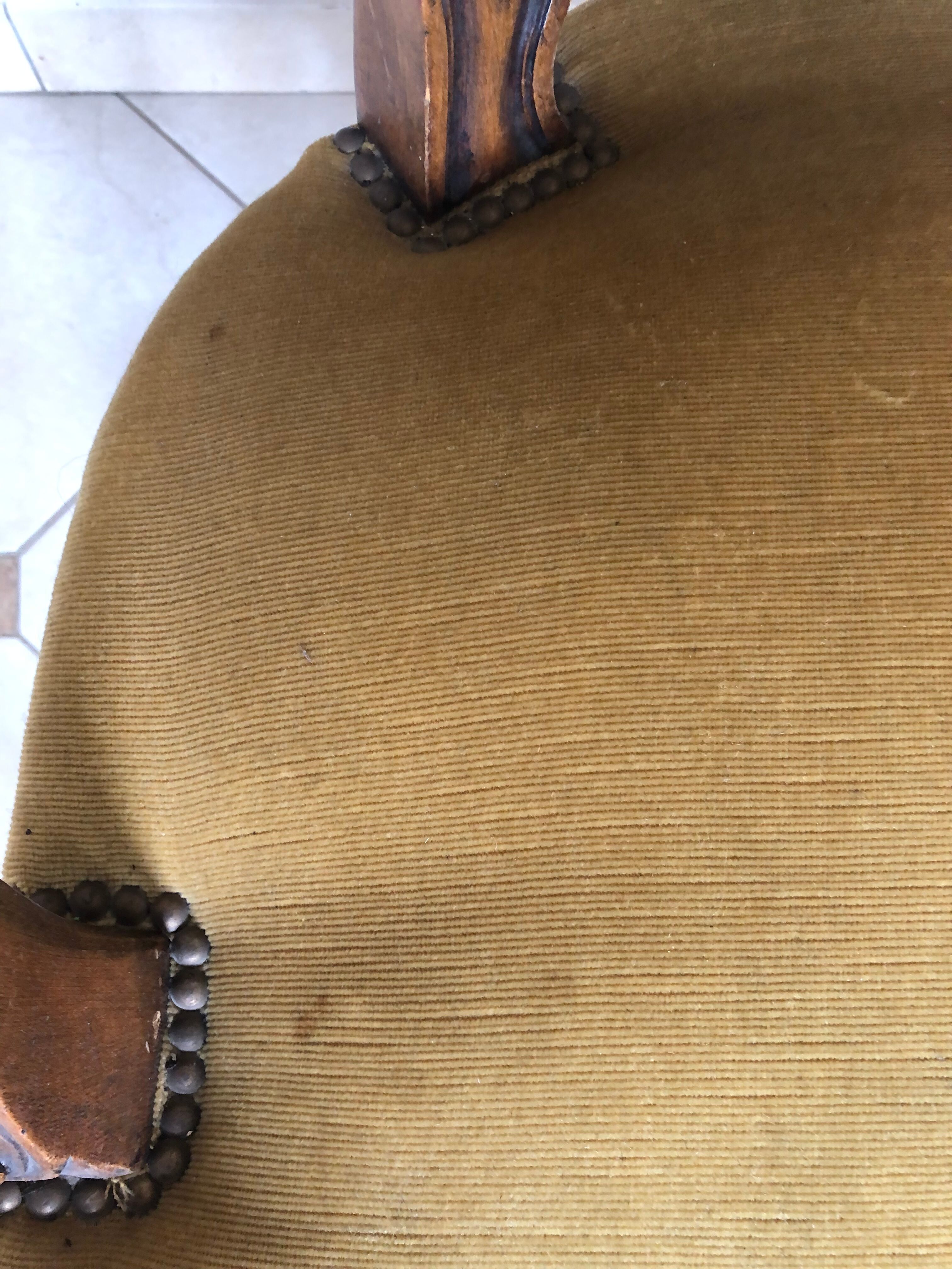 Louis XV mustard style armchair