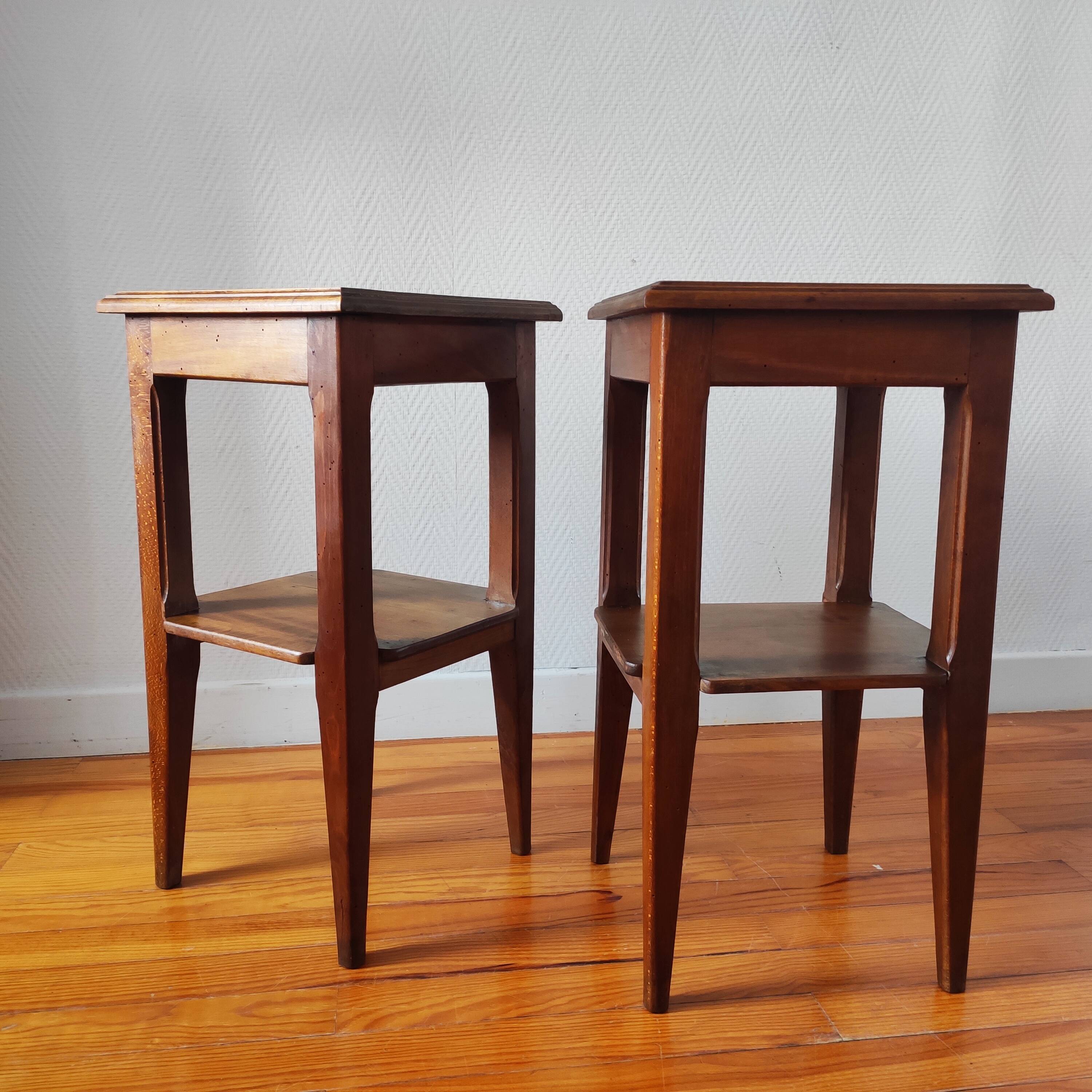 Pair of bedside tables, end of sofa, 1940/50