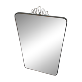 1950s brass wall mirror, in the style of Gio Ponti.