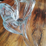 Vase / compotier in crystal signed "vannes" 60s