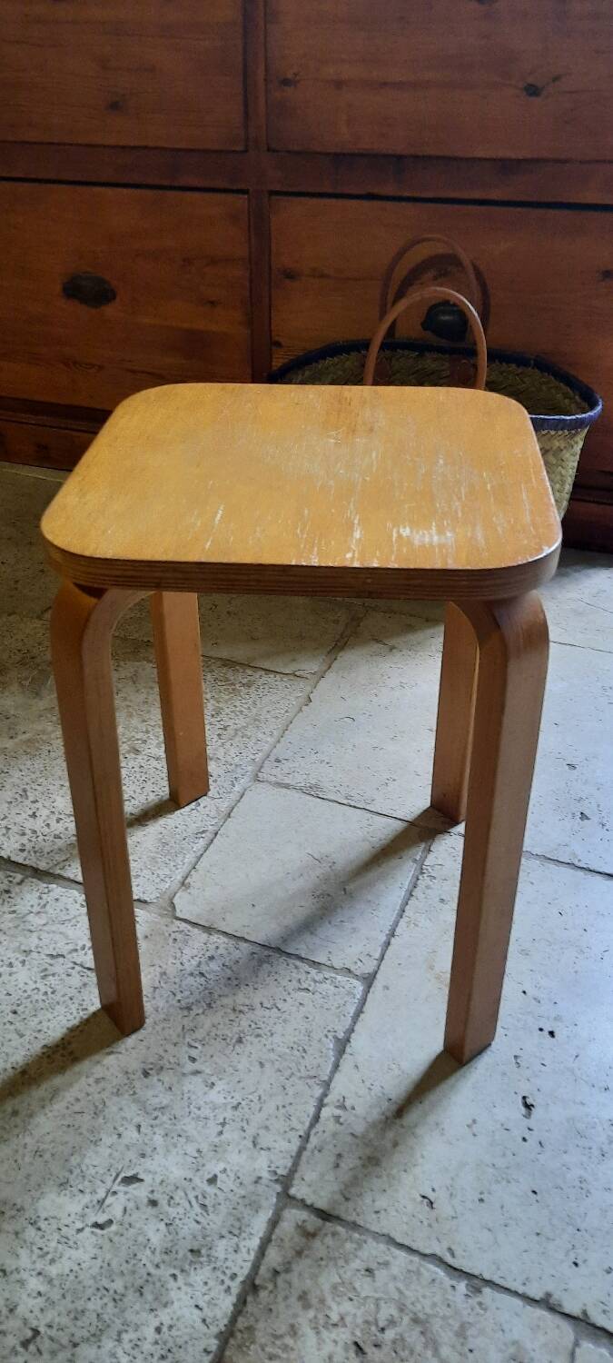 Wooden stool made of pine