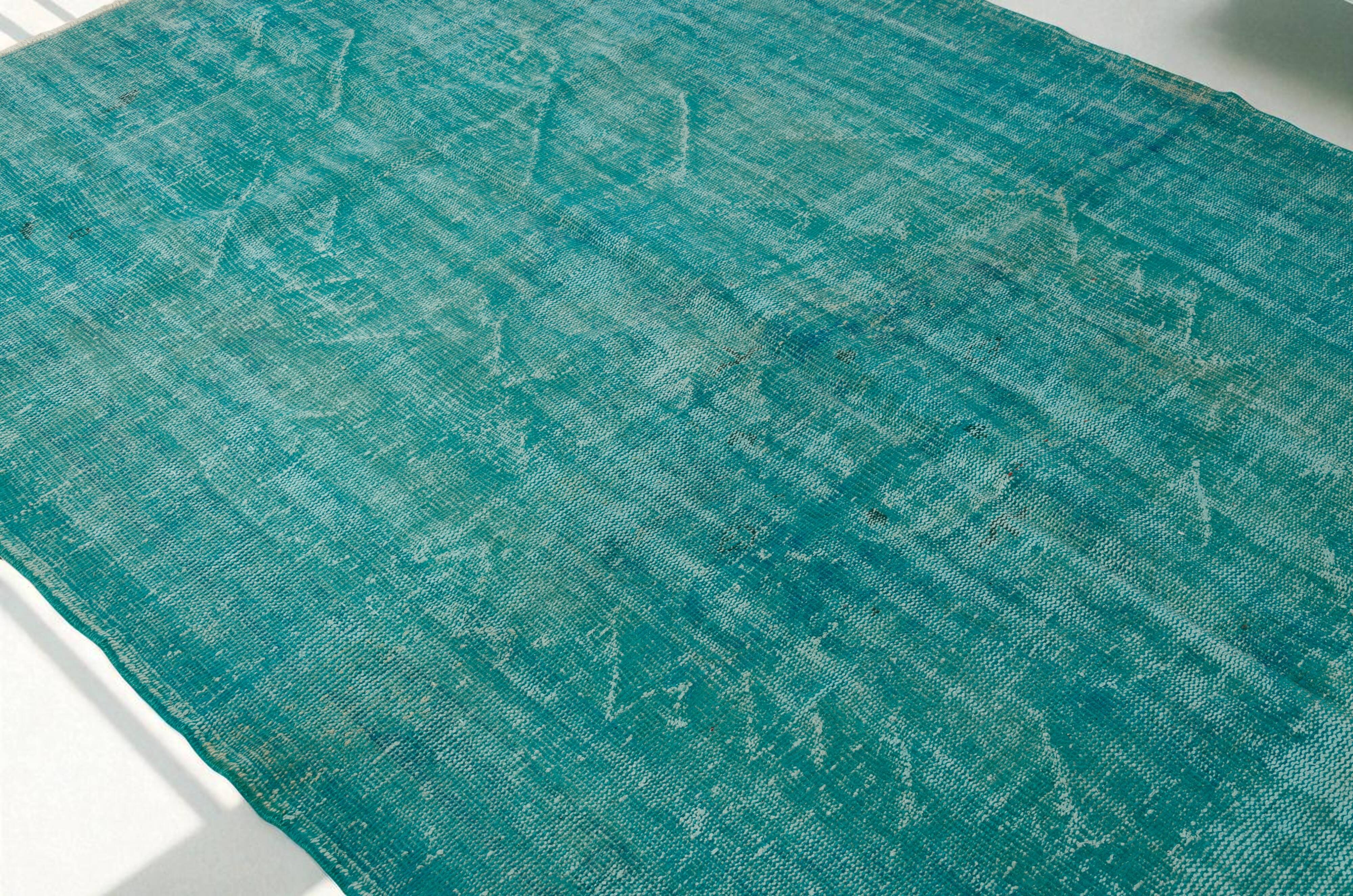 vintage Turqouise Vintage Carpet