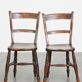 Set of 12 antique English Oxford dining/kitchen chairs