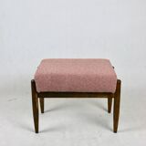 Tabouret rose bouclé par Homa, années 1970