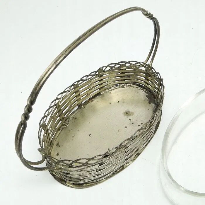 FU3 Toothpick Holder Like a Basket in Art Nouveau Style