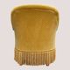 Vintage mustard yellow flocked velvet armchair