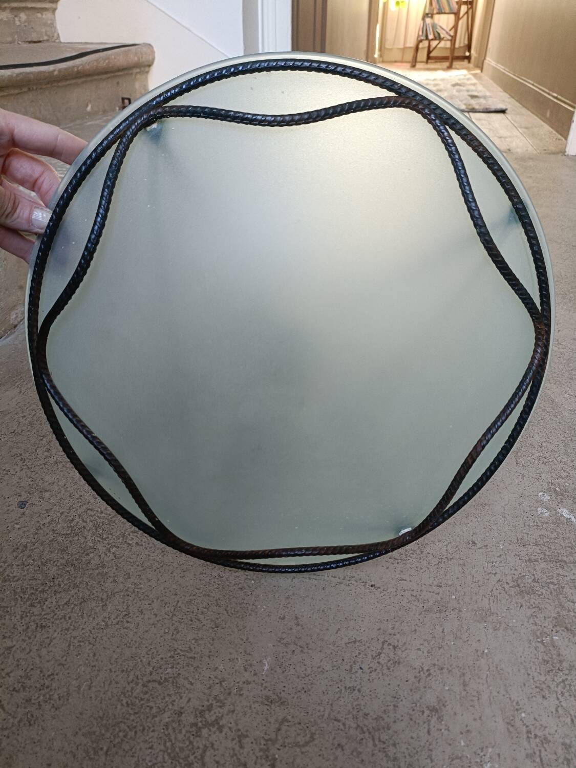 Frosted glass pendant light Maison Delmas