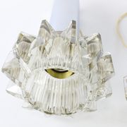 Pair of glass pendant lamps, Boréns Borås, 60/70s.