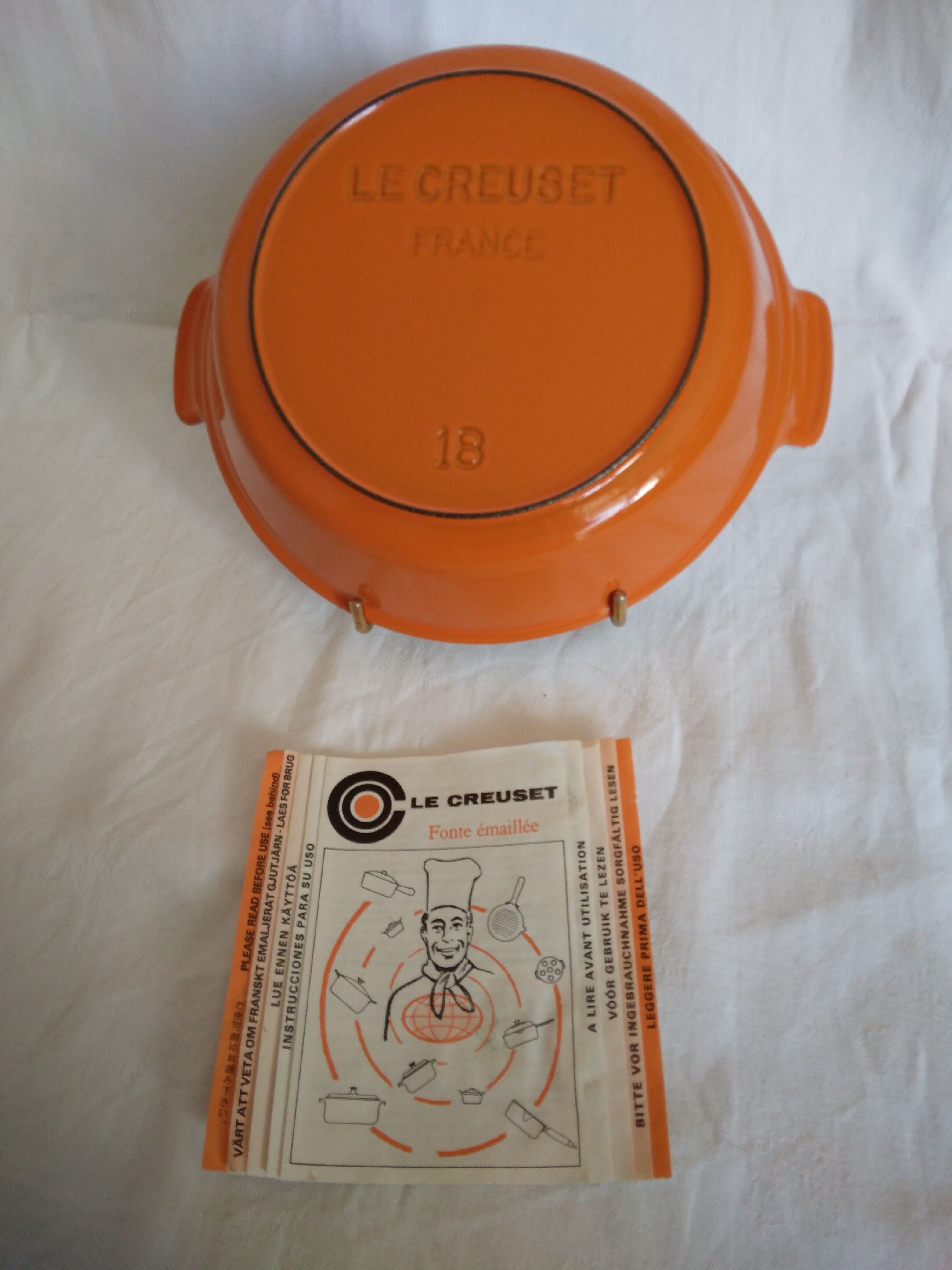 Egg dish Le Creuset orange vintage