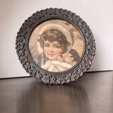 Metal cast iron picture frame