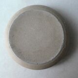 Dish hollow stoneware flower decoration, signed, 70 years