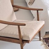 Scandinavian style armchair in solid wood – 1950s/60s