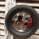 Black convex mirror 16 cm