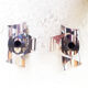 2 metal wall lights from the Maison Sciolari, Italy 1970