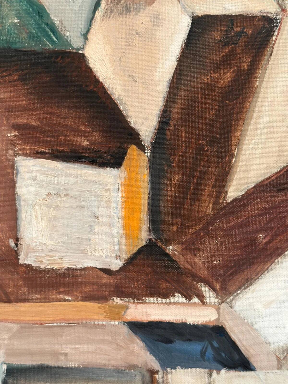 Original Swedish Oil on Canvas – “Komposition” by Arne Tengblad Vintage