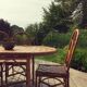 Vintage Madagascar bamboo dining table 80s