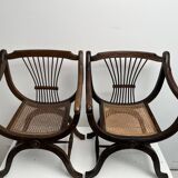 Pair of Dagobert armchair and its canework