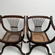 Paire Fauteuil dagobert et son cannage