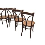 Thonet Dining Room Chairs With Webbing model 107 set of 6, early 1900s