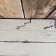 Vintage patinated work cabinet with sliding doors (renovated)