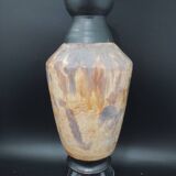 Large stoneware vase from Bouffioulx signed Losson, Hand-turned 1960