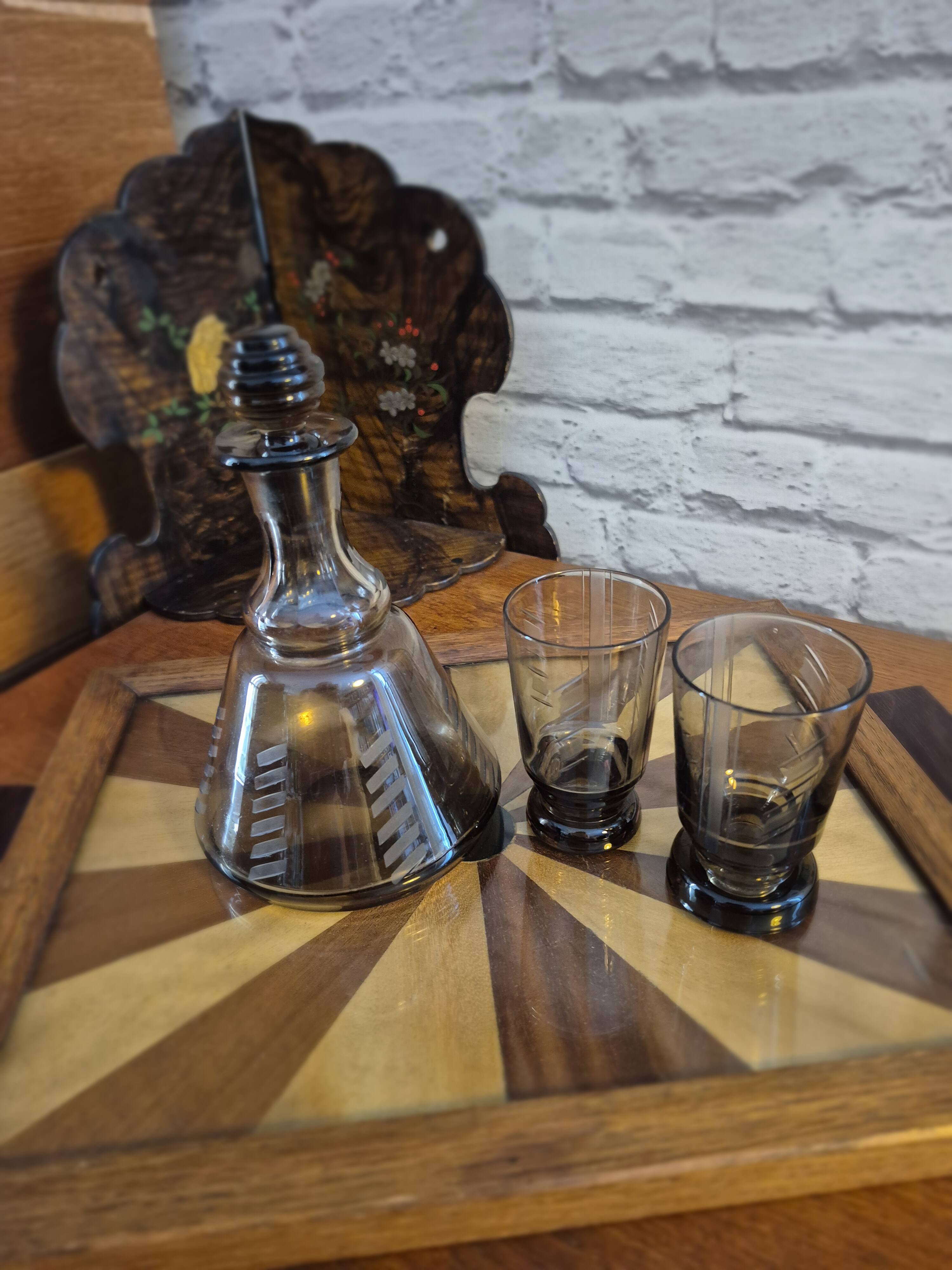 Carafe et verre Art déco 30's vintage