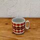 Set of 6 vintage ADP porcelain cups with orange decoration from the 1970s.