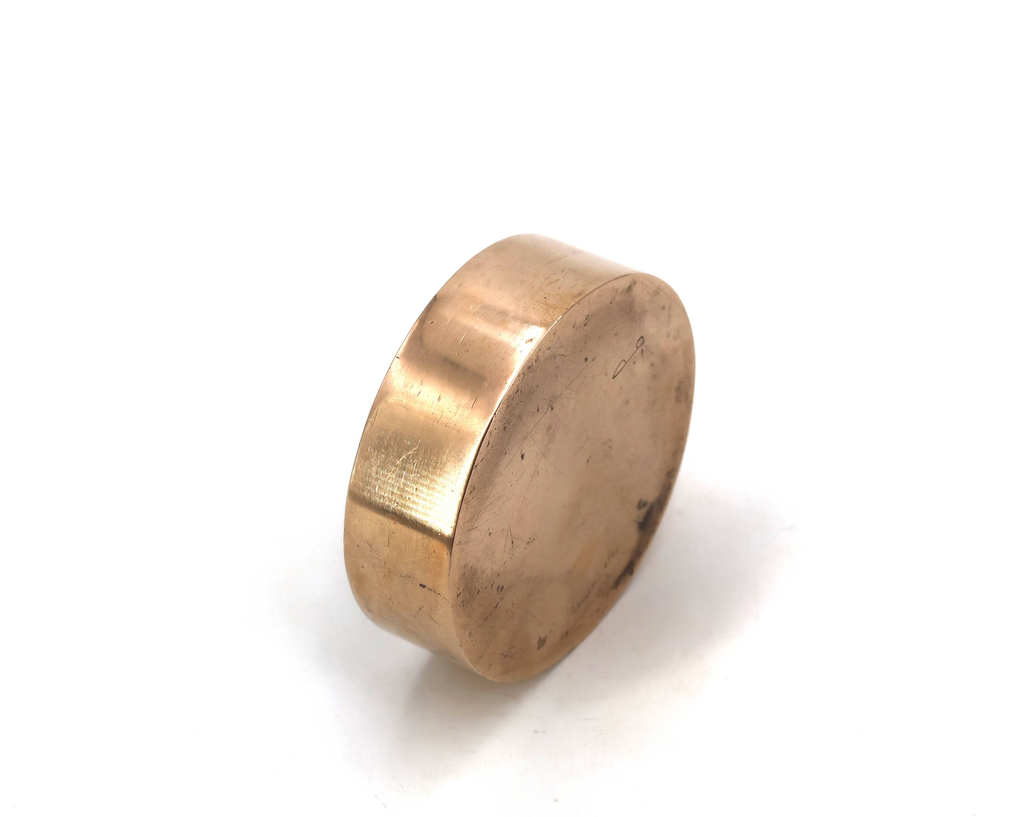 Bronze ashtray by Monique Gerber, flower imprint, 1970s