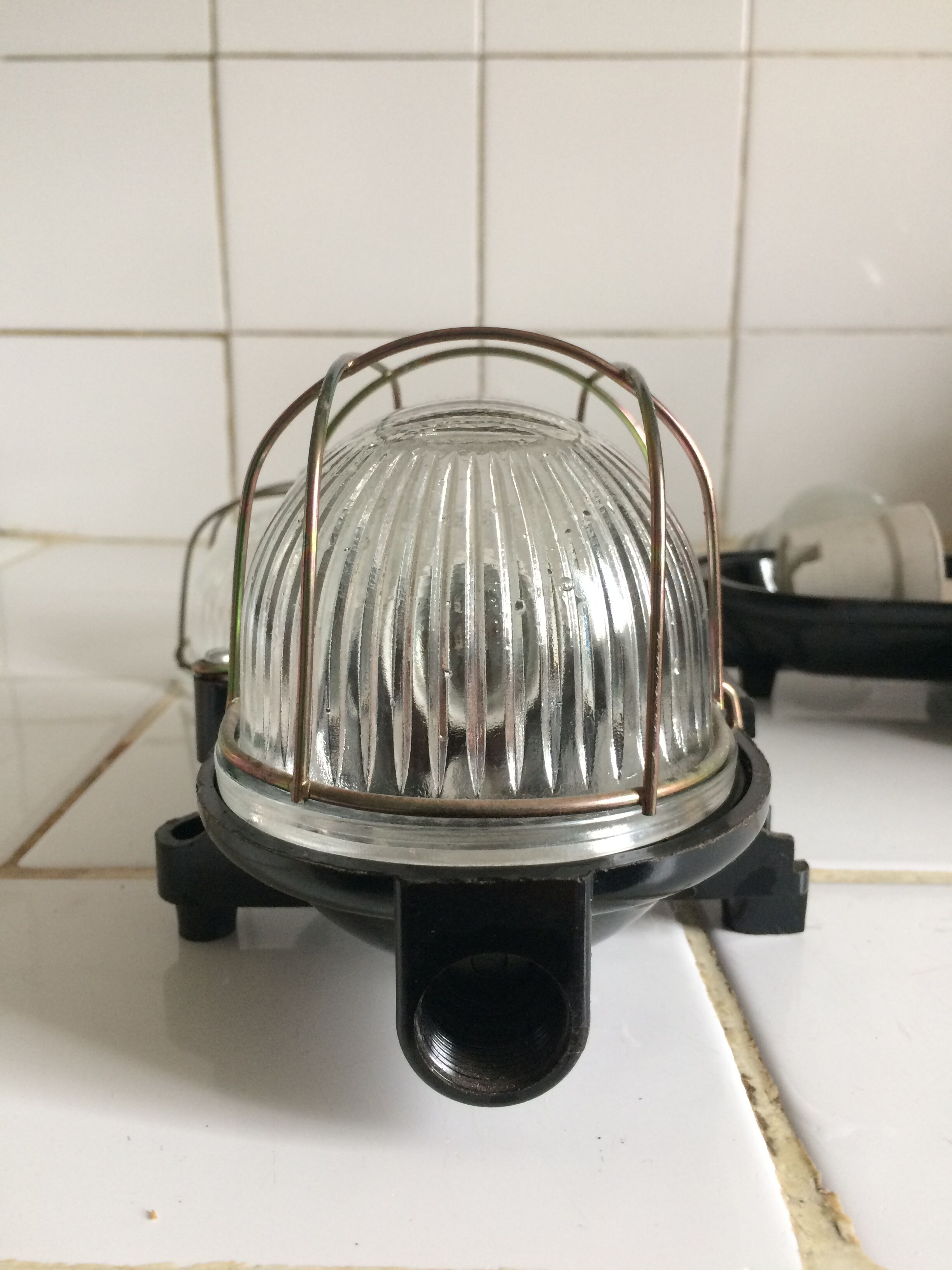 Lot of 2 industrial wall lamps