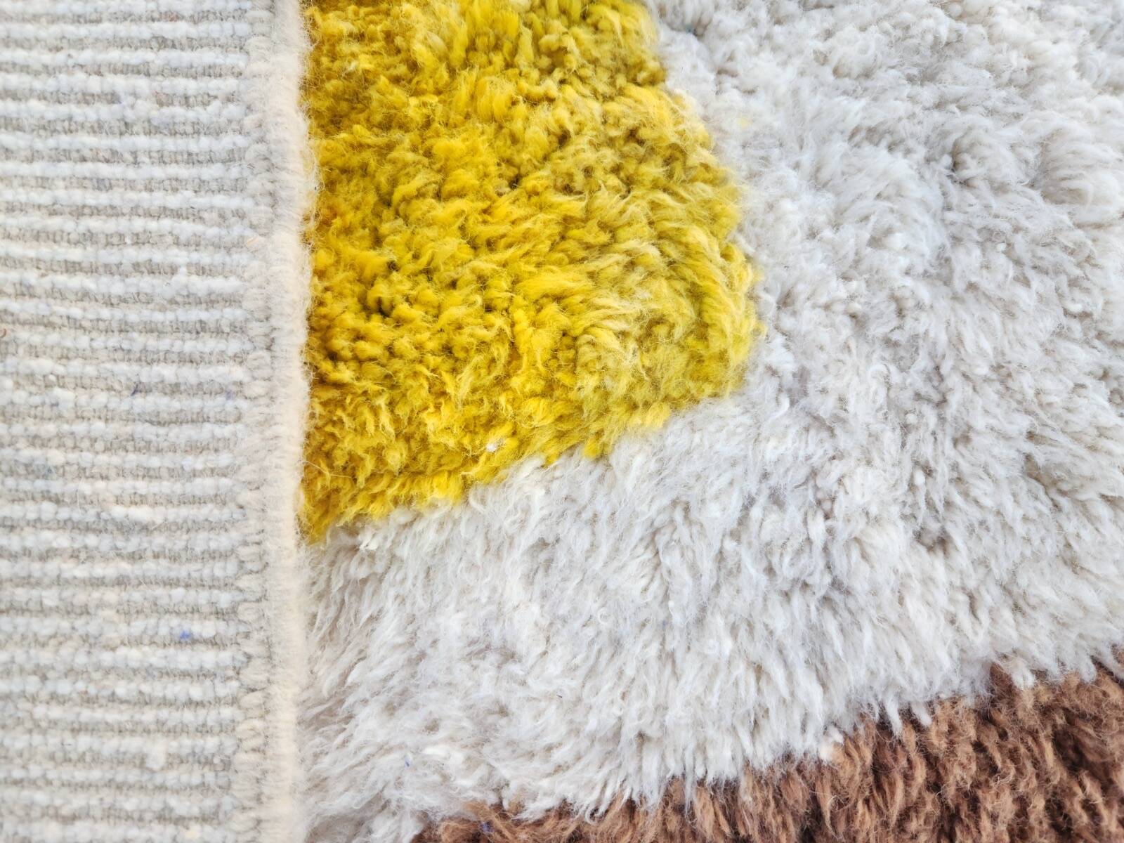 Beni Ouarain rug 300x200 cm – Thick wool, Klein blue artistic design