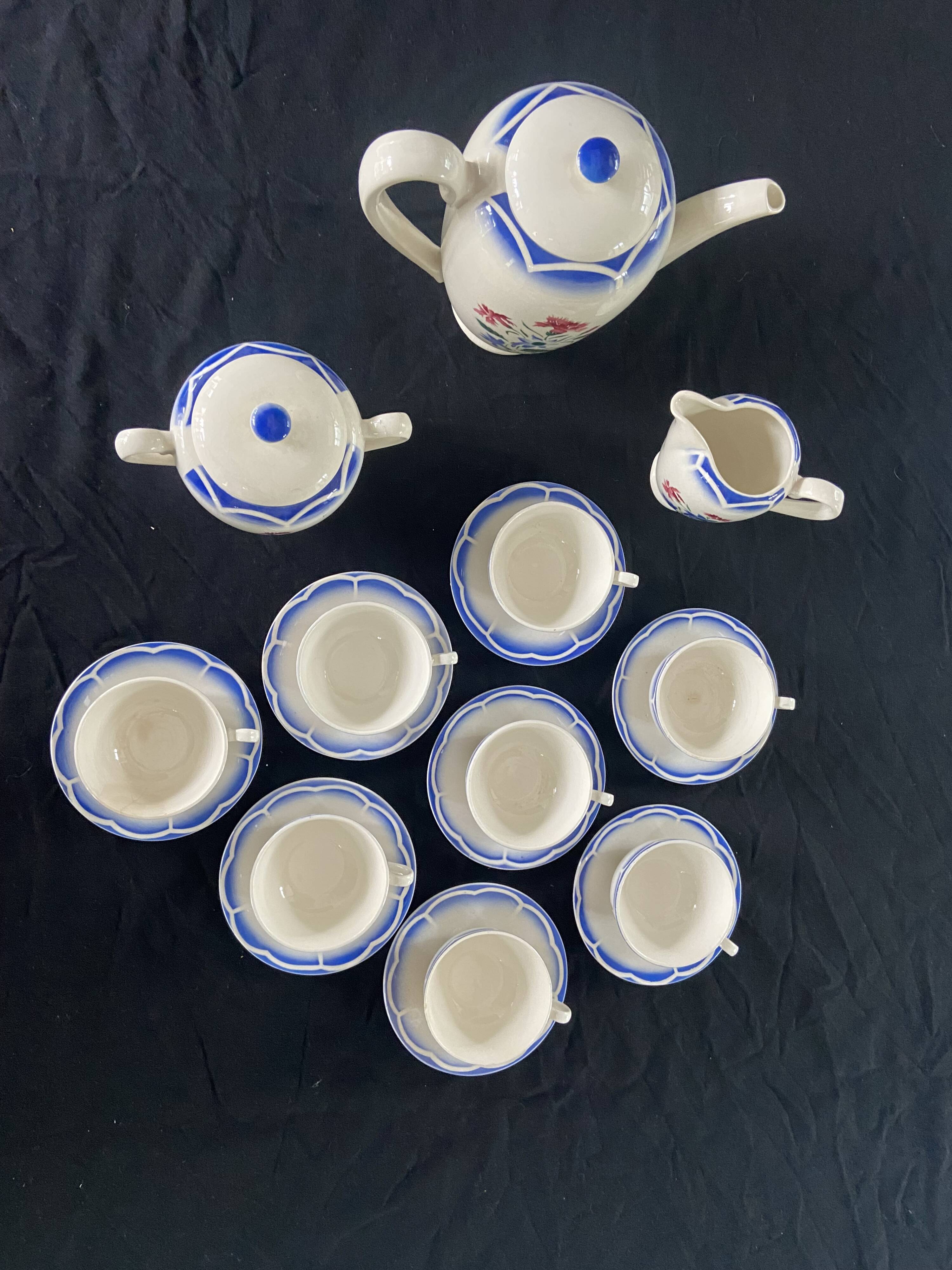 Coffee service Digoin Sarreguemines "Elorn"