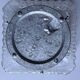 Square vintage moulded glass ceiling light fixture.