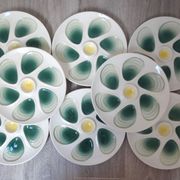 8 assiettes à huitres Salins France