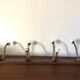 Coat rack 1900 in wood, ceramic and wrought iron